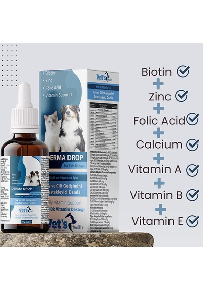 Vet's Health Derma Droptüy ve Cilt Gelişimini Damla 15 ML