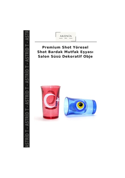 Premium Shot Yöresel Shot Bardak Mutfak Eşyası Salon Süsü Dekoratif Obje