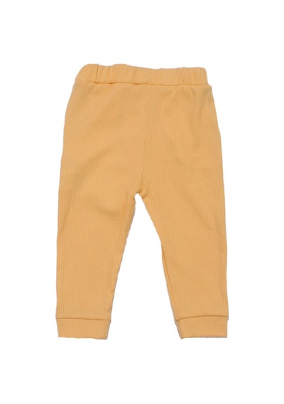 Bebegen Unisex Sarı Fitilli Cepli Penye Pantolon Tek Alt Çok Renkli