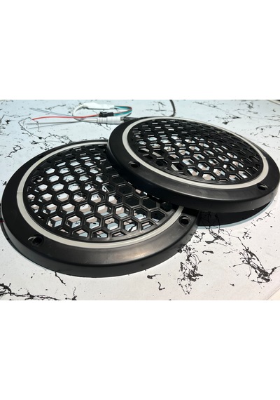 Sekizgen Led 16'lık Midrange Kapağı Piksel Neon Ledli 358 Animasyonlu 1 Takım 2 Kapak Kumandalı