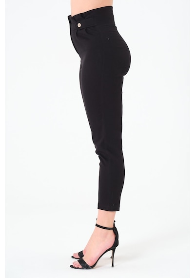 Sortie Collection Pileli Gabardin Pantolon Siyah