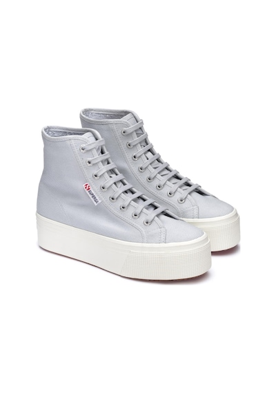 Superga 2708 Hi Top Kadın Gri Lila Bilekli Sneaker Gri Lila-76