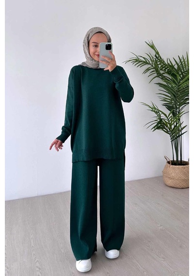 Kahijab Işıltılı Merserize Takım - Zümrüt Zümrüt