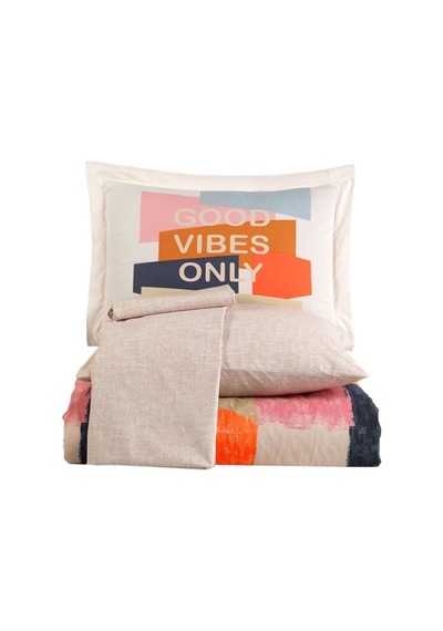 Çift Kişilik Poplin Nev Bermuda Oranj Çok Renkli