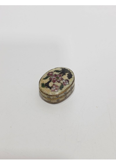 Antika Cloisonne Minyatür Kutu 3,3x2,6cm 109