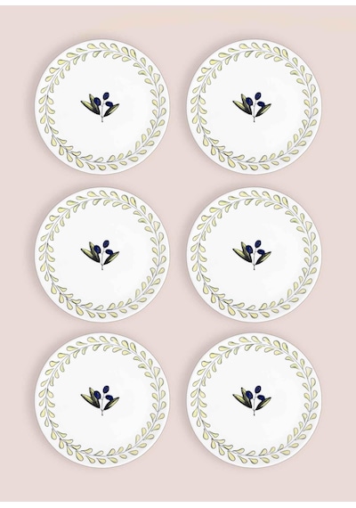 The Mia Olivos Pasta Tabağı 6lı Set 19 Cm Ovs0002 Çok Renkli