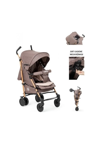 Maxi Taxi Floki Tam Yatar Baston Bebek Arabası - Kahve MAXITAXI.085