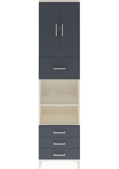 Arges Dolap 4 Raflı 4 Çekmeceli 2 Kapaklı 60x30x243 Aytaşı-antrasit Aytası Arges Dolap 4 Raflı 4 Çekmeceli 2 Kapaklı 60x30x243 Aytaşı-antrasit Aytası
