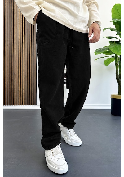 Edwoxmen Erkek Baggy Kalıp Pantolon Siyah Edw130-siyah Siyah