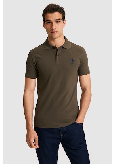 U.s. Polo Assn. Erkek Koyu Haki Tişört Basic 50326920-vr111