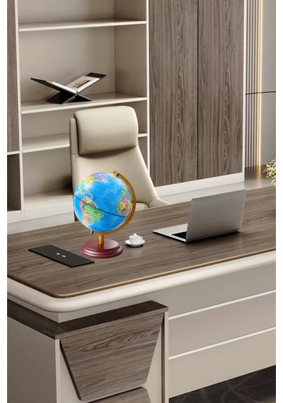Dekoratif Işıklı Masa Üstü Dünya Küre Mavi 23x31cm Alk5260