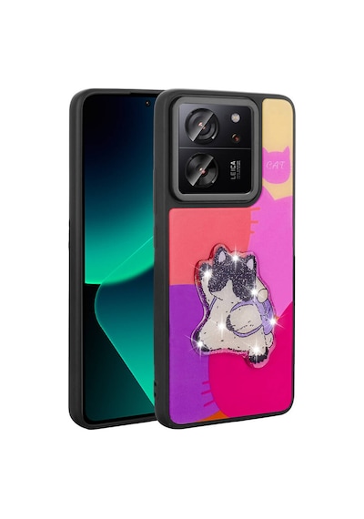 Zore Mi 13t Pro Kılıf Parlayan Kabartmalı İkonik Figürlü Ogaa Amas Silikon Kapak - Pembe