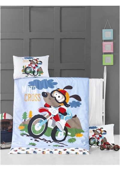 Komfort Home Bebek Uyku Seti %100 Pamuk / Moto Cross