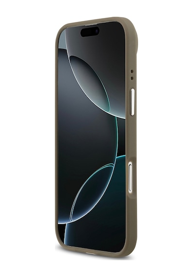 Apple Uyumlu iPhone 17 Air  Kılıf Guess Lisanslı Grained 4g Metal Büyük Logolu Kapak Kahverengi Kahverengi