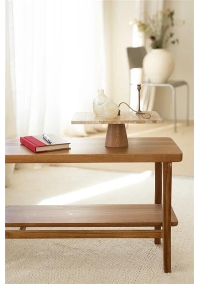Akayev Traverten 30x15 Cm Konik Ahşap Ayaklı Sunumluk Çok Renkli