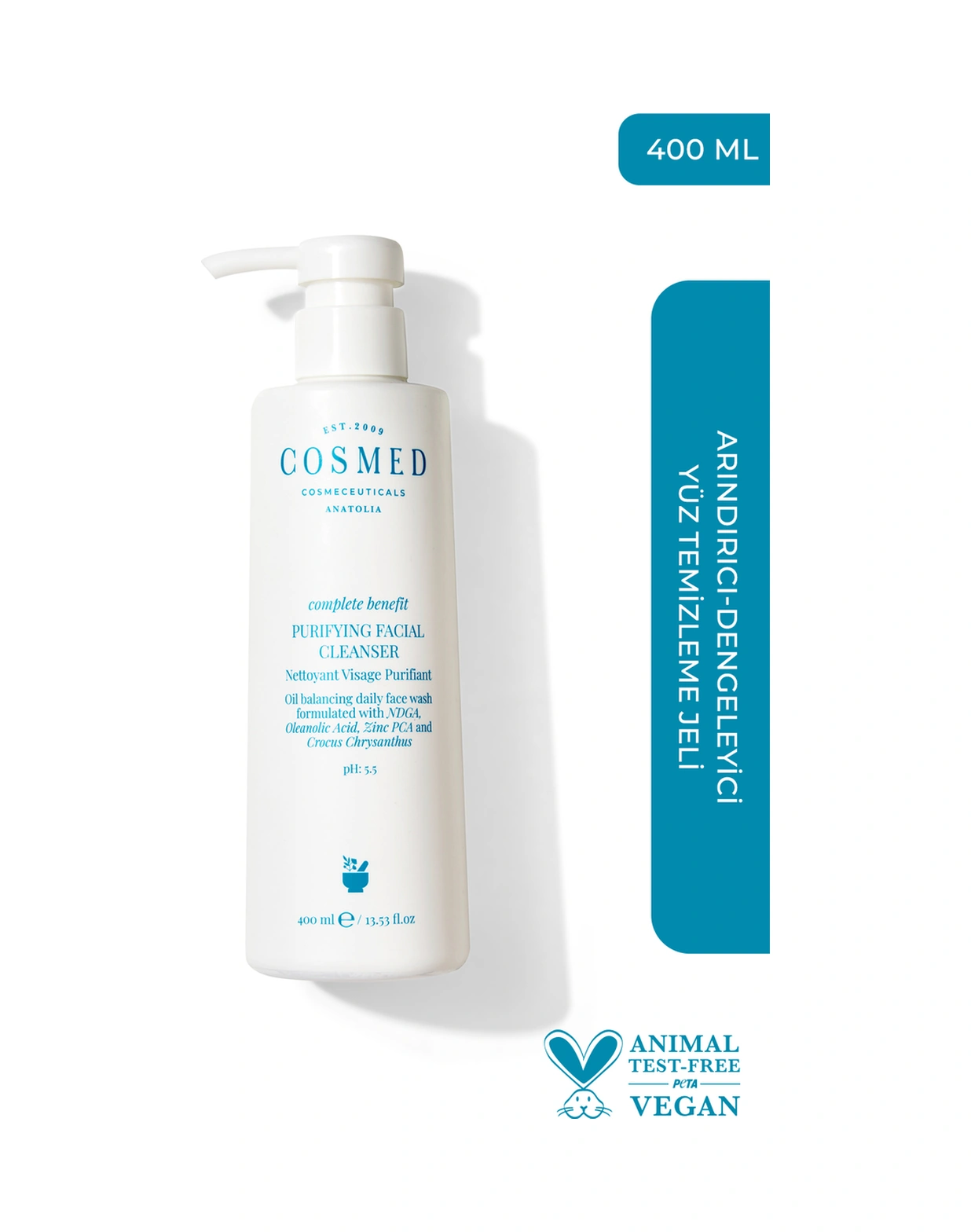 Cosmed Complete Benefit Purifying Facial Cleanser/yağlı Ve Akne Eğilimli Ciltler Için Jel 400 ml