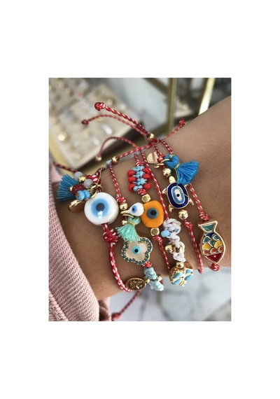 Tasarım Kaplumbağ Detaylı Marteniçka Bileklik Çok Renkli