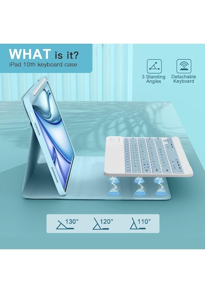 Huawei Matepad Se 11 Inç 2024 Klavyeli Kılıf Q Türkçe Kalem Bölmeli Bluetooth Özellik Standlı