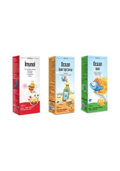 Ocean Portakallı Balık Yağı+ocean Multi+ocean İmunol Şurup