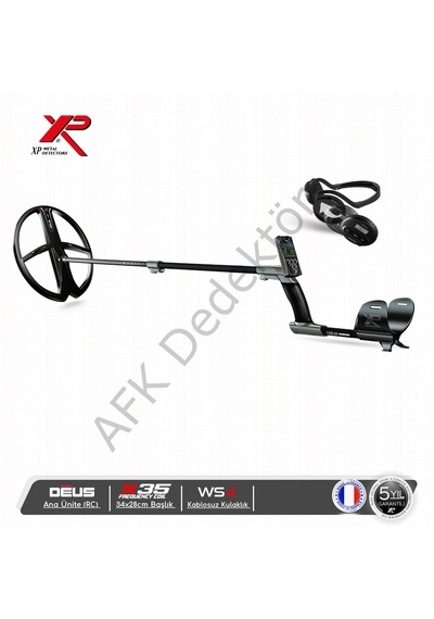 Xp Deus Rc Ana Üniteli 34x28 Cm X35 Başlıklı Ws4 Kablosuz Kulaklıklı Metal Dedektörü