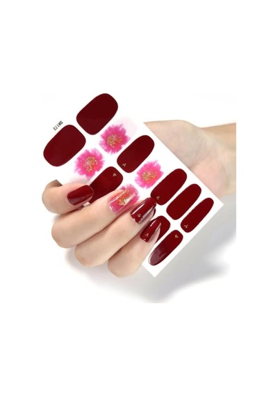 Tırnak Oje Sticker Dövmesi Kolay Uygulanabilir 14'lü Nail Art Set