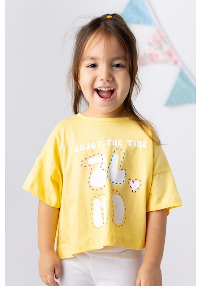 Zeyland Kız Çocuk Basic Crop Tshirt-sarı Sarı