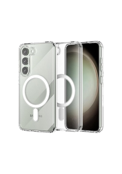 Samsung Uyumlu Galaxy S23 Plus Uyumlu Kılıf Magneticsafe Şeffaf Silikon - Şeffaf