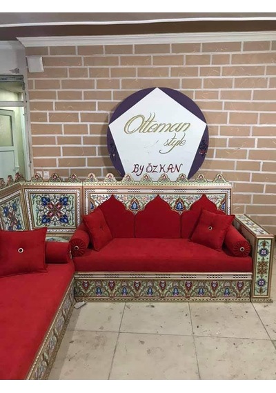 Ottoman Ahşap Sedir Şark Odası Model 7 - Renk: Renkli Ottoman Ahşap Sedir Şark Odası Model 7 - Renk: Renkli