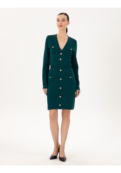 Pierre Cardin Kadın Koyu Yeşil Elbise Triko 50290605-vr079 Koyu Yeşil Pierre Cardin Kadın Koyu Yeşil Elbise Triko 50290605-vr079 Koyu Yeşil