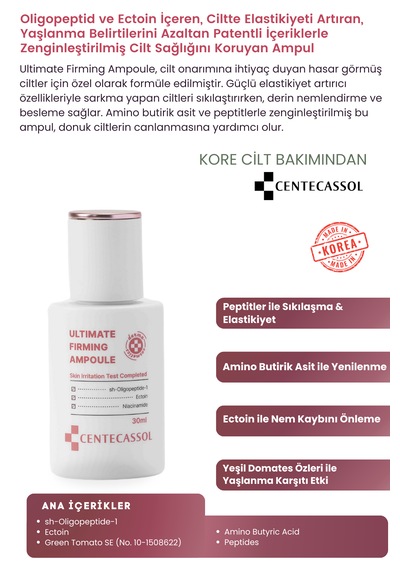 Centecassol Peptit ve Ectoin Kompleksiyle Ampul Serum 30 ML