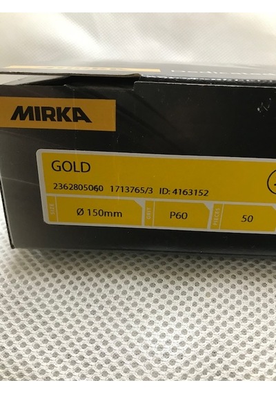 Mirka Gold 150Mm Zımpara Cırtlı 7 Delik P60 50'Li Paket