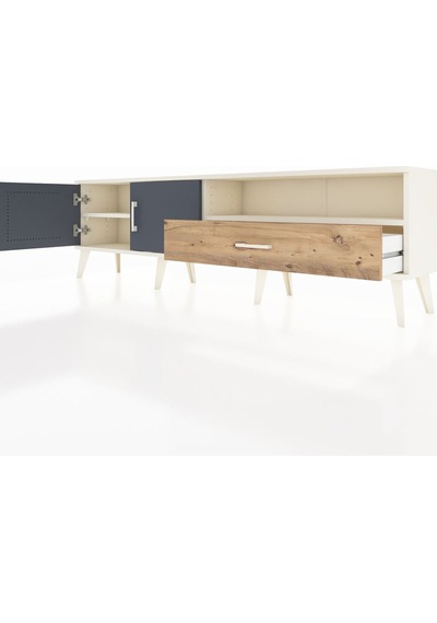 Arges Tv Ünitesi 2 Raflı Tek Çekmeceli 2 Kapaklı 176x30x51 Aytaşı-antrasit/çam Antrasıt/atlas Çam Arges Tv Ünitesi 2 Raflı Tek Çekmeceli 2 Kapaklı 176x30x51 Aytaşı-antrasit/çam Antrasıt/atlas Çam