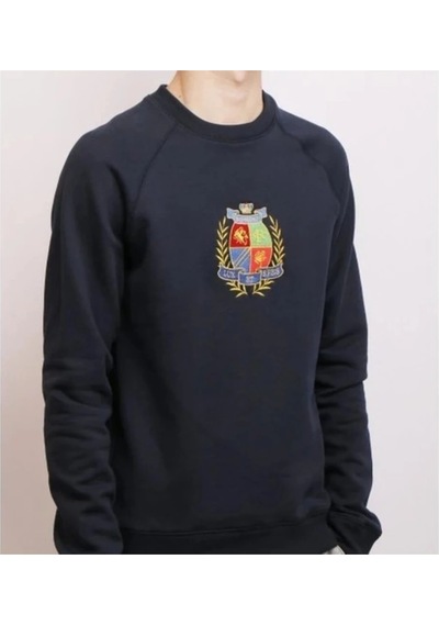 Superfly Erkek Nakışlı O Yaka Sweatshirt 20217 Siyah