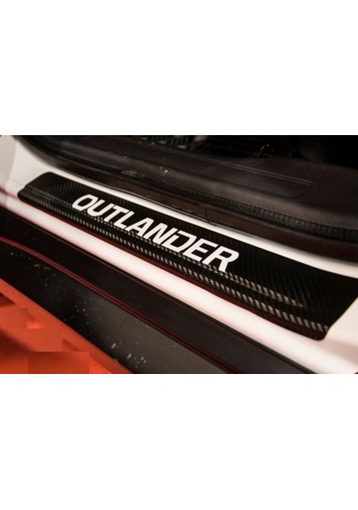 Mitsubishi Outlander 4 Carbon Fiber Kapı Eşiği Yazısı Sticker