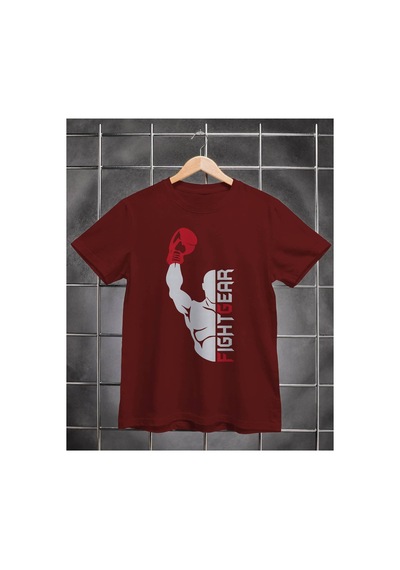 Segungear Boxingfist Erkek Regular Fit Baskılı Spor Tişört Bordo - 932147890 Bordo