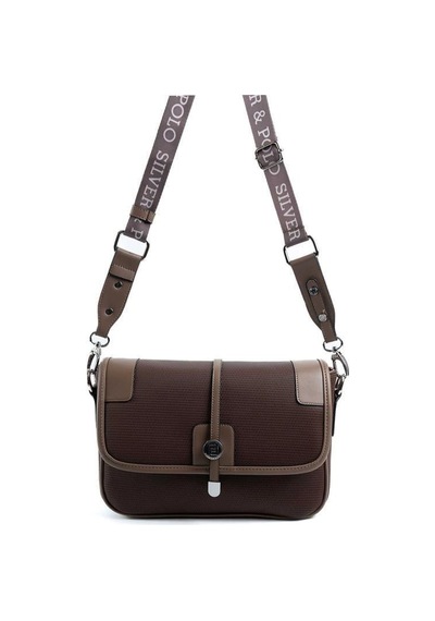 Silver Polo Sp1182 Kadın Çapraz Çanta Petek Kahve-vizon