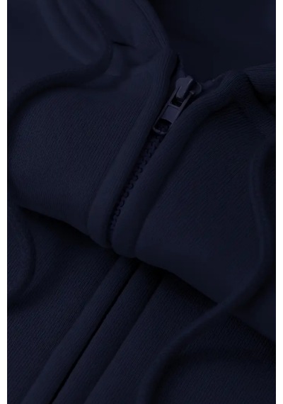 Cool Tarz Unisex Lacivert Fermuar Kapüşonlu Sweatshirt Lacivert Lacivert