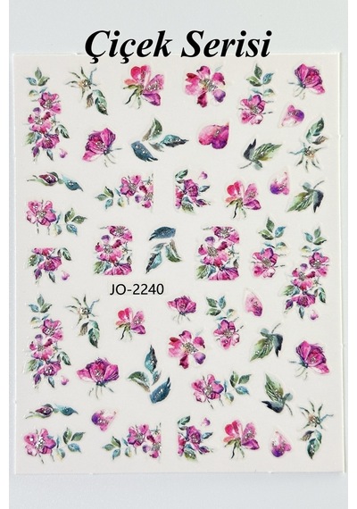 Nail Art Sticker Kendinden Yapışkanlı, Tırnak Süsleme, Tırnak Dövmesi Stikır 2240 Çok Renkli-2240 Nail Art Sticker Kendinden Yapışkanlı, Tırnak Süsleme, Tırnak Dövmesi Stikır 2240 Çok Renkli-2240