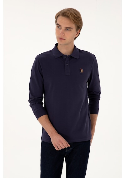 U.S. Polo Assn. Erkek Regular Fit Polo Yaka Mürdüm Basic Sweatshirt 50313772-VR074