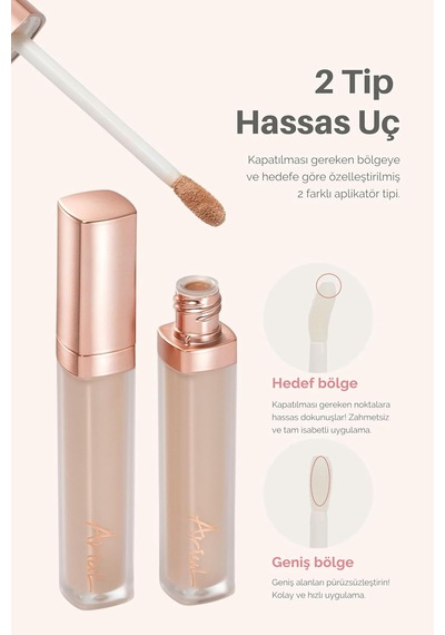 Ink Feather Perfect Fit Concealer 04 Latte - Spf30 Pa++ 24 Saat Kalıcı Çok Yönlü Kapatıcı Çok Renkli