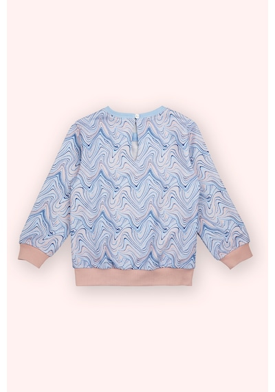 Kız Bebek Baskılı Mavi Sweatshirt Çok Renkli 2511GB08004