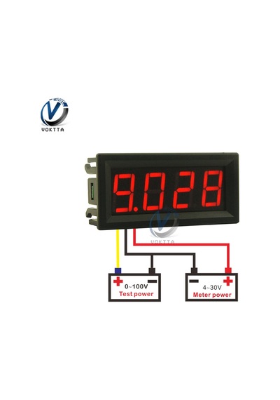 Dc 100v 10a-0.56'' Ampermetre Voltmetre 4 Bit Dijital Voltmetre Ampermetre Led Ekran Paneli Gerilim Akım Dedektörü Test Cihazı Metre Dc 0-100v 0-10a