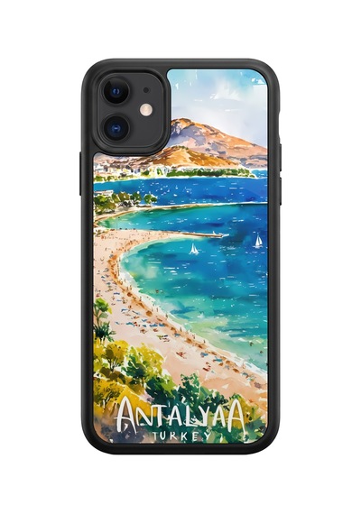 İphone 11 Uyumlu Antalya Desenli Kamera Korumalı Darbelere Dayanıklı Kılıf 680-antalya-iphone11
