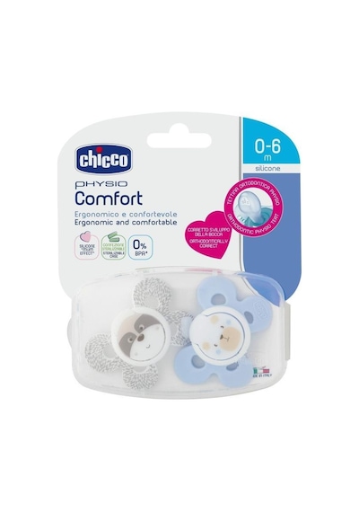 Chicco Physio Comfort Silikon Emzik 0-6 Ay 2'li Erkek 7493121 Çok Renkli