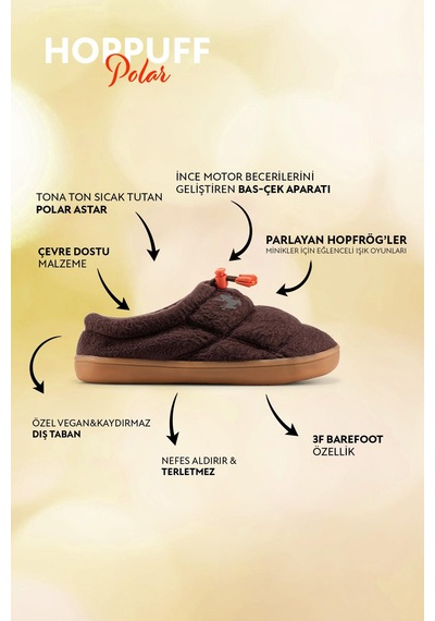 Hoppuff Polar Kahve Barefoot Çocuk Ayakkabı Kahverengi