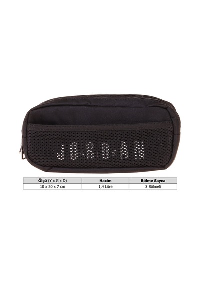 Jordan Air New York Black Üç Bölmeli Siyah Erkek Çocuk Kalem Çantası/kalemlik - Q3163