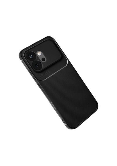 Huawei Honor 600 Kılıf Karbon Silikon Case Siyah