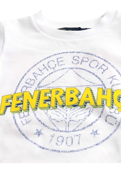 Fenerium Bebek Tek Renk Logolu Sweat Beyaz