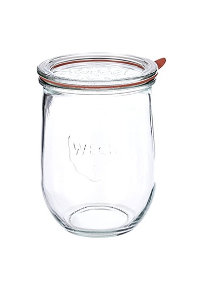 Lale Kavanozu, 1 Litre, 6'li Set Kapak, Conta Kıskaçları, Cam, Şeffaf, 6 X Çok Renkli