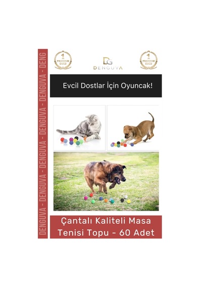 Masa Tenisi Pinpon Topu Çantalı Kaliteli Etkinlik 60 Adet Beyaz Canlı Ping Pong Sekme